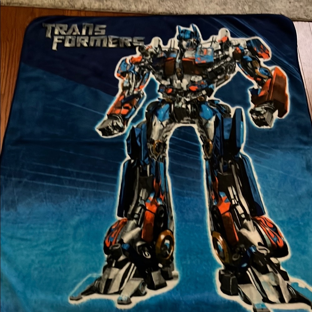 Transformers Blue and Red Blanket